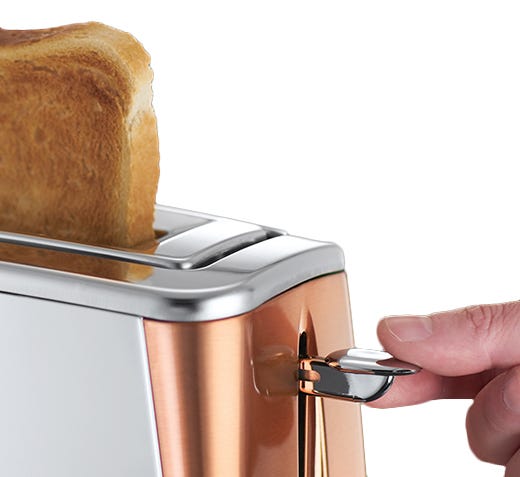 Russell Hobbs Luna Toaster 2 Slice Long Slot Copper