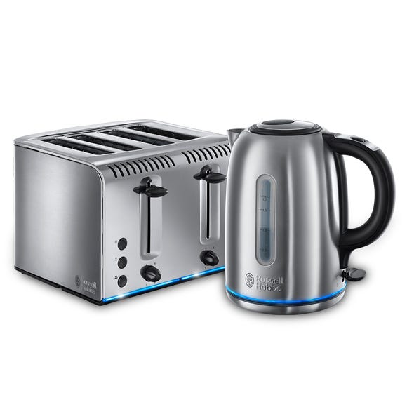 russell hobbs Quiet Boil Kettle and 4 Slice Toaster Set
