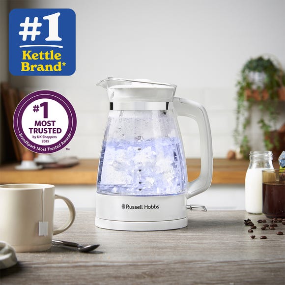 Russell Hobbs Classic Glass Kettle - White