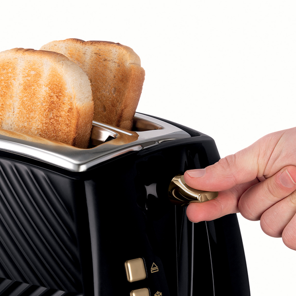 Russell Hobbs Groove 2-Slice Toaster Black