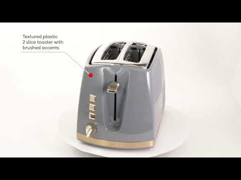 Russell Hobbs Groove 2-Slice Toaster Grey