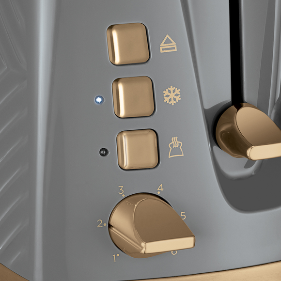 Russell Hobbs Groove 2-Slice Toaster Grey