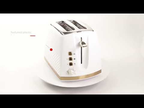 Russell Hobbs Groove 2-Slice Toaster White