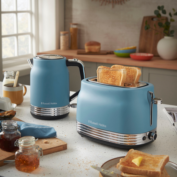 Russell Hobbs Hanley Retro Blue 2 Slice Toaster