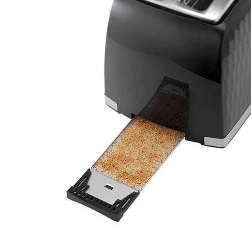 Russell Hobbs Honeycomb 2 Slice Black Toaster