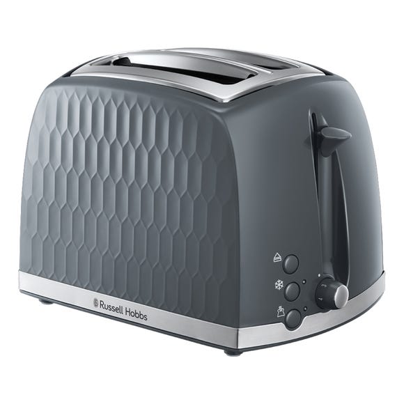 russell hobbs Honeycomb 2 Slice Grey Toaster