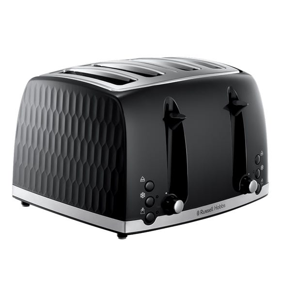 russell hobbs Honeycomb 4 Slice Black Toaster