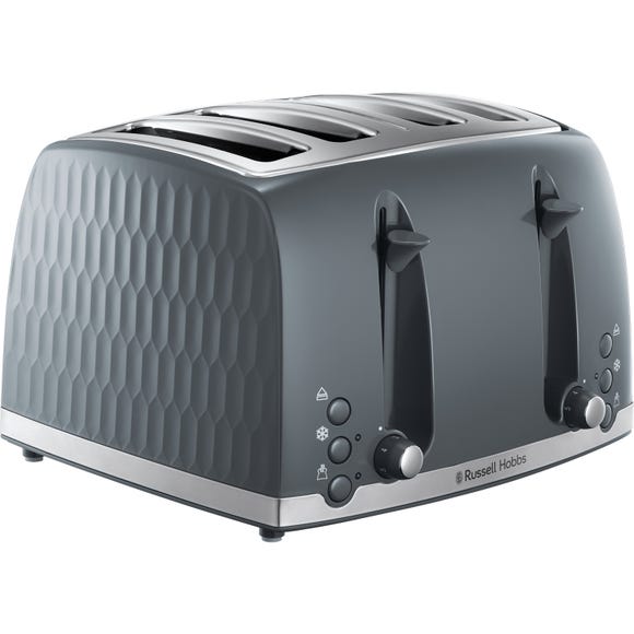 russell hobbs Honeycomb 4 Slice Grey Toaster