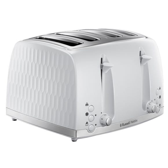russell hobbs Honeycomb 4 Slice White Toaster