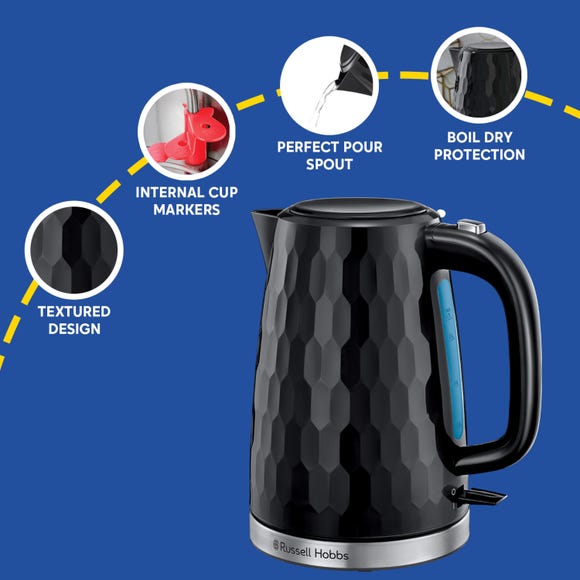 Russell Hobbs Honeycomb Black Kettle