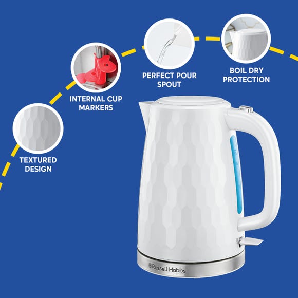 Russell Hobbs Honeycomb White Kettle