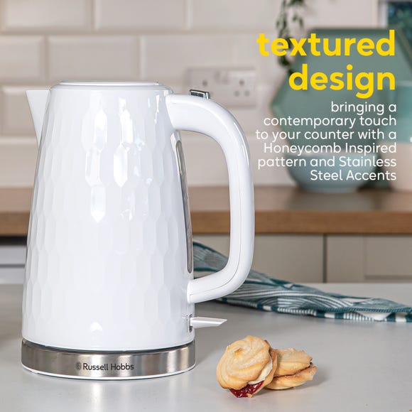 Russell Hobbs Honeycomb White Kettle