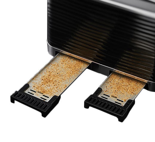 Russell Hobbs Inspire 4 Slice Black Toaster