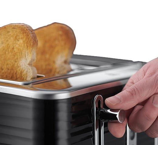 Russell Hobbs Inspire 4 Slice Black Toaster