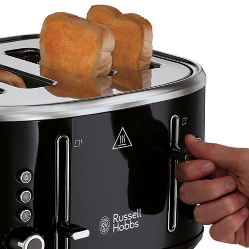 Russell Hobbs Stylevia Black 4 Slice Toaster