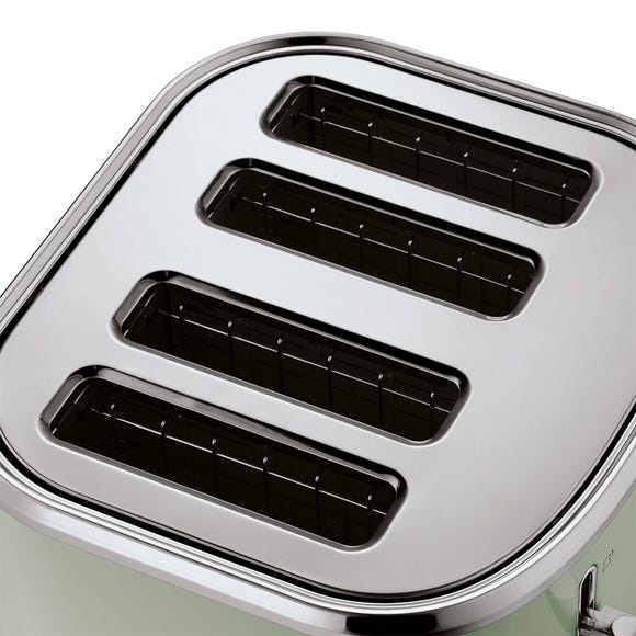 Russell Hobbs Stylevia Sage Green 4 Slice Toaster