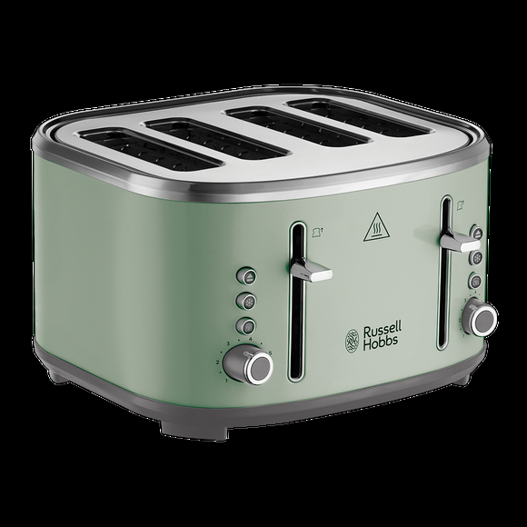 Russell Hobbs Stylevia Sage Green 4 Slice Toaster