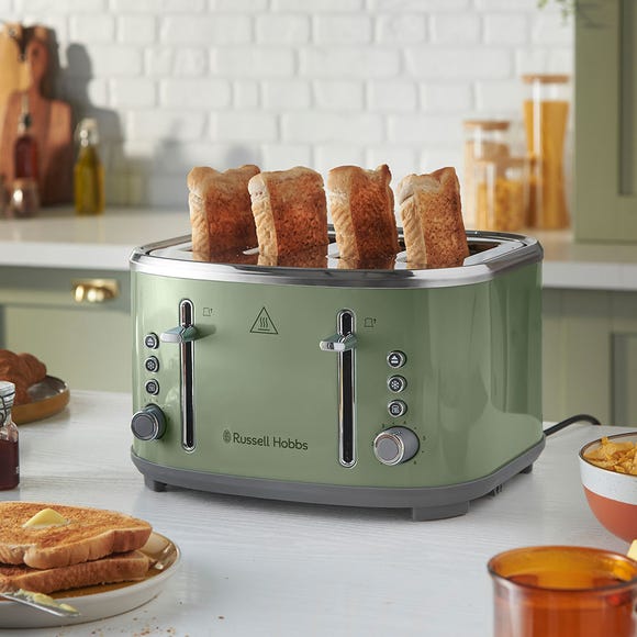 russell hobbs Stylevia Sage Green 4 Slice Toaster