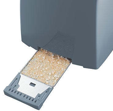Russell Hobbs Textures 2 Slice Grey Toaster