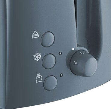 Russell Hobbs Textures 2 Slice Grey Toaster