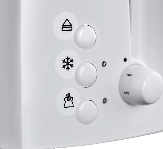 Russell Hobbs Textures 2 Slice Toaster - White