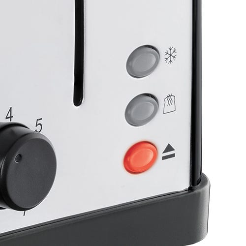 Russell Hobbs Stainless Steel Black 4 Slice Toaster