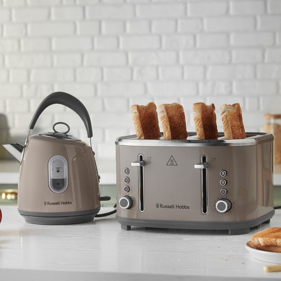 Russell Hobbs Stylevia Kettle And Toaster Mocha 4 Slice