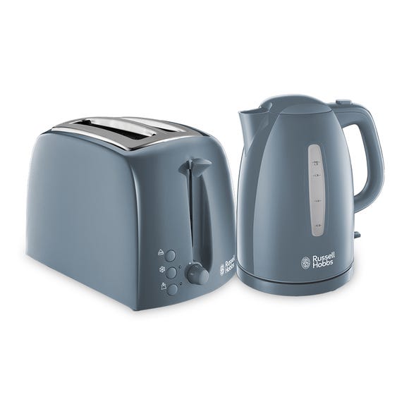 russell hobbs Textures Grey Kettle and 2 Slice Toaster Set