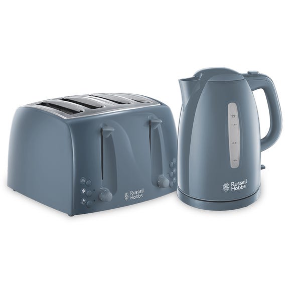 russell hobbs Textures Grey Kettle and 4 Slice Toaster Set