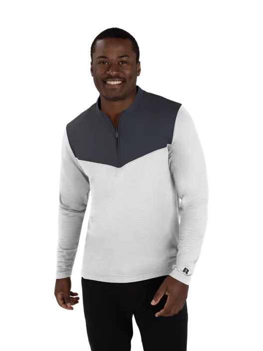 Russell Athletic Men's Sideline Grid 1/4 Zip Pullover