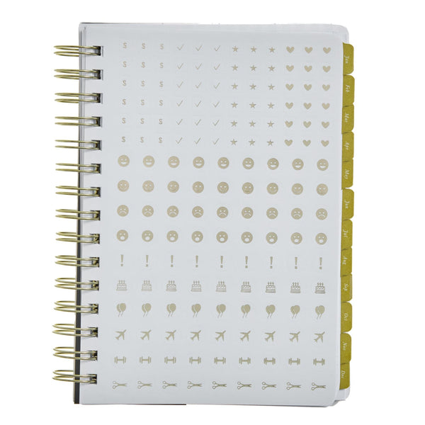 Russell Hazel 2026 A5 Weekly Planner - Spiral Bookcloth - Blush