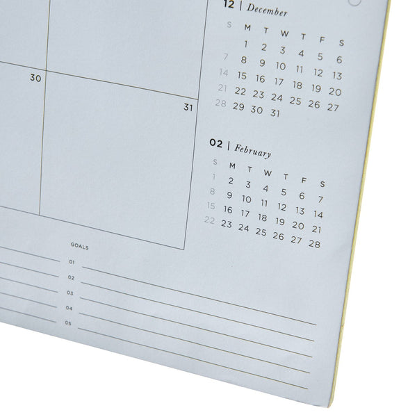 Russell Hazel 2026 Vegan Leather Desktop Calendar - 22" X 17" - 12 Months - December-January