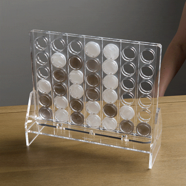 Russell Hazel Acrylic Four In A Row - Connect 4 Board Game