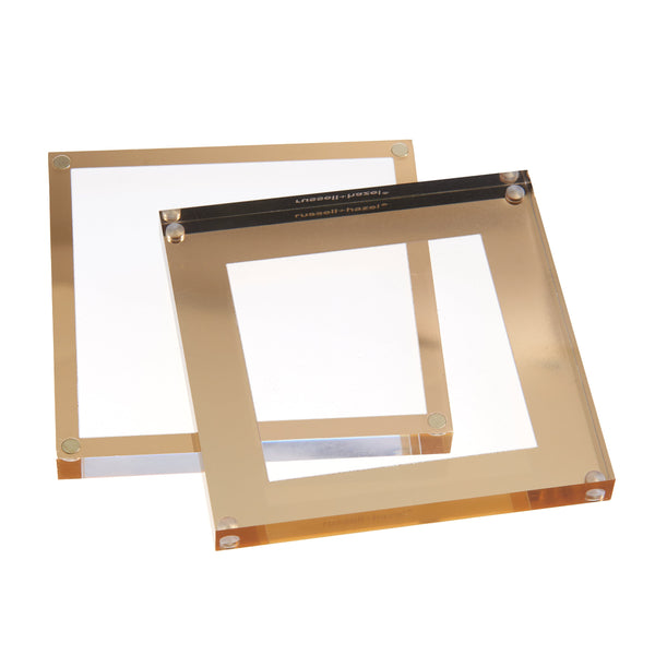 Russell Hazel Acrylic + Gold Picture Frame - 4 X 4 Inches