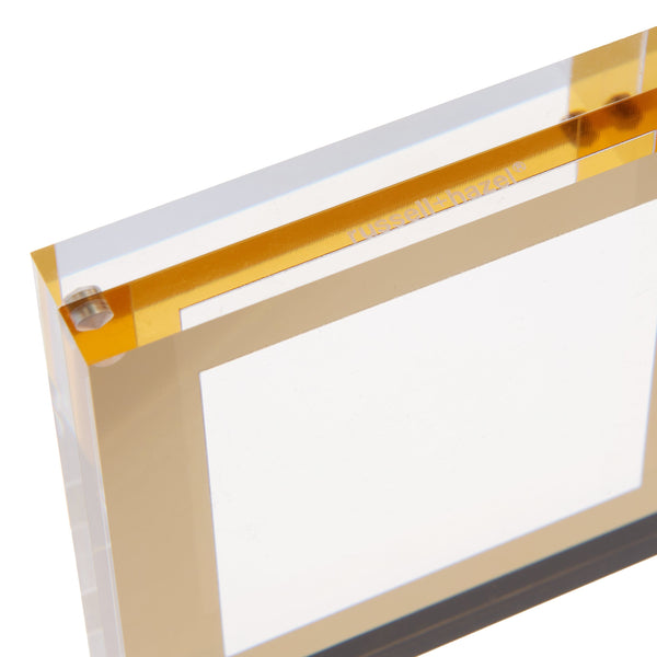 Russell Hazel Acrylic + Gold Picture Frame - 4 X 4 Inches