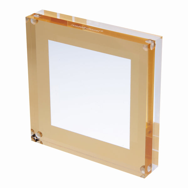 russell hazel Acrylic + Gold Picture Frame - 4 x 4 inches