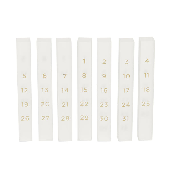 Russell Hazel Acrylic Perpetual Calendar + Pen Holder