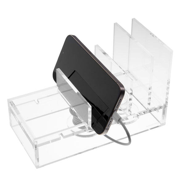 russell hazel Acrylic Tech Collator - Charging Station for Phone Tablets and Earbuds