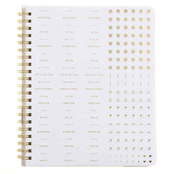 Russell Hazel Blush Floral Weekly Planner - July 2025-June 2026 - 9.1" X 11.2"