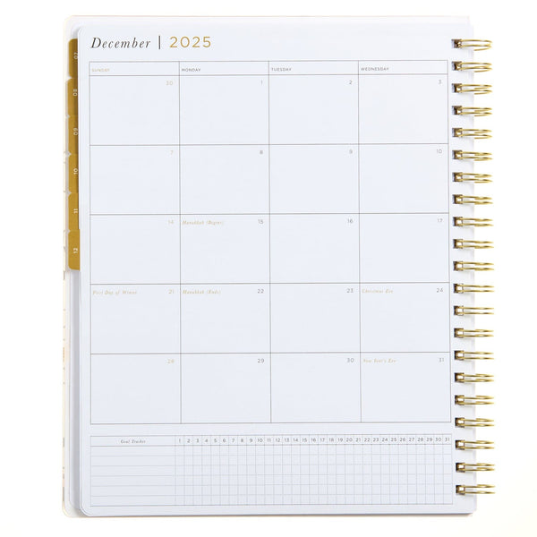 Russell Hazel Blush Floral Weekly Planner - July 2025-June 2026 - 9.1" X 11.2"