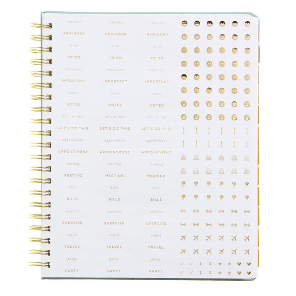 Russell Hazel Dew Spiral Bookcloth Weekly Planner - July 2025 - June 2026
