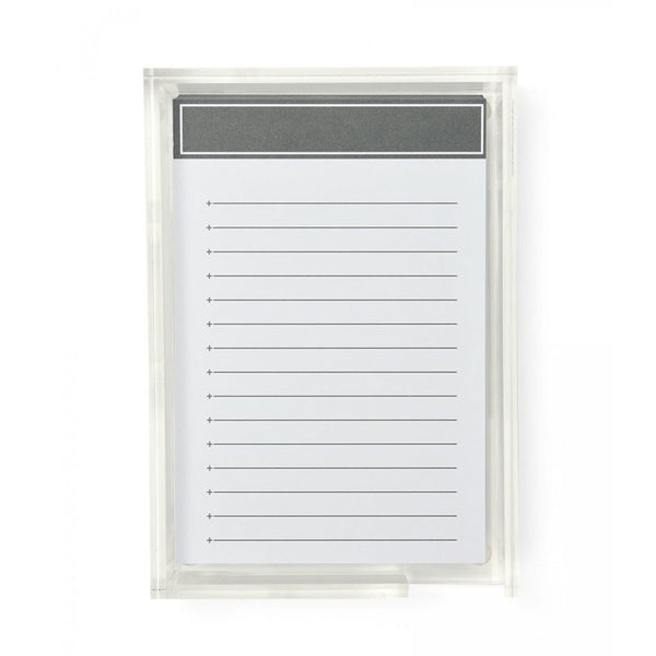 Russell Hazel Jotter Note Card + Acrylic Tray Set - Charcoal