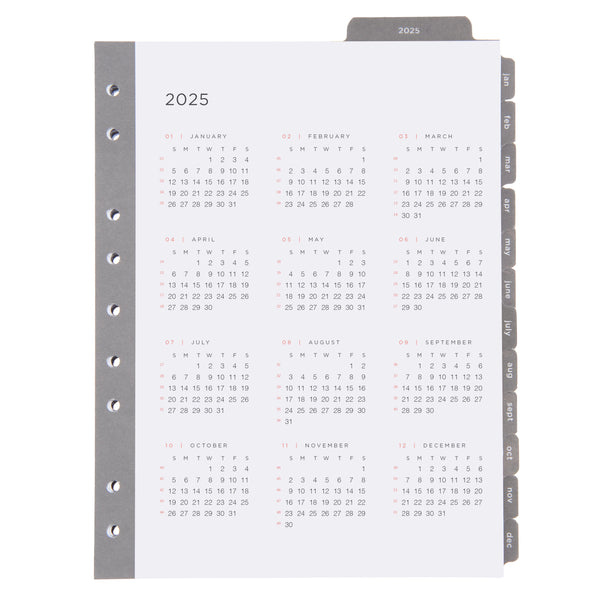 russell hazel July 2024 - December 2025 Mini Month Tabs