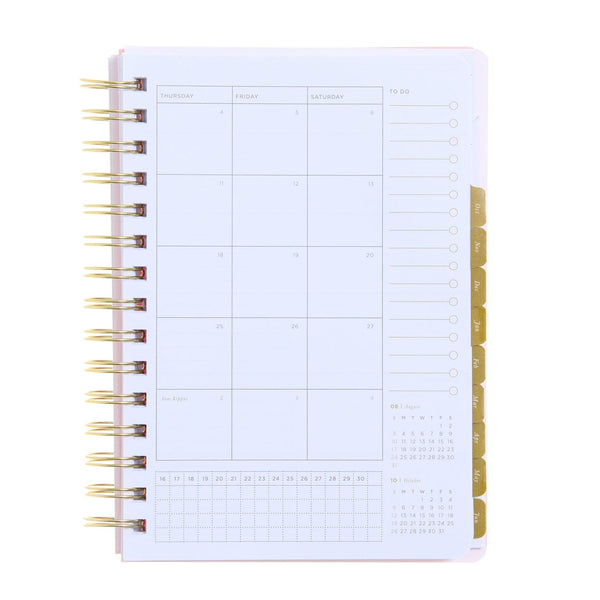 Russell Hazel July 2025- June 2026 A5 Weekly Planner - Blush Acrylic