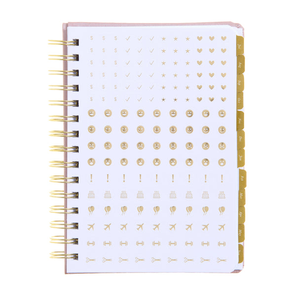 Russell Hazel July 2025 - June 2026 A5 Weekly Planner - Blush Bookcloth