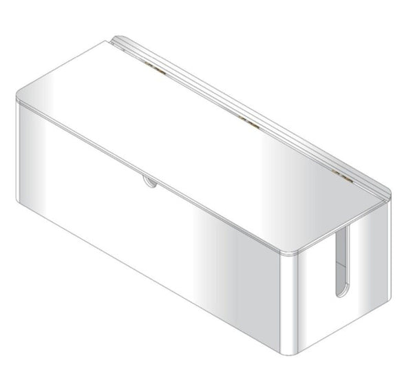 Russell Hazel Large Acrylic Cable Box - Cord Organization Storage - 15.5" X 6" X 6"