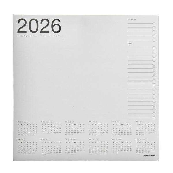 Russell Hazel 2026 Smart Deck Desktop Calendar