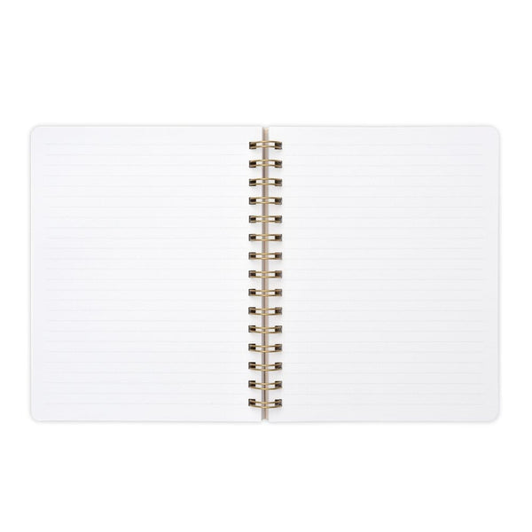 Russell Hazel A5 Spiral Bookcloth Notebook - Pom