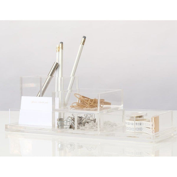 Russell Hazel Acrylic Bloc Pen + Pencil Holder