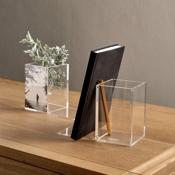 Russell Hazel Acrylic Bookend Set